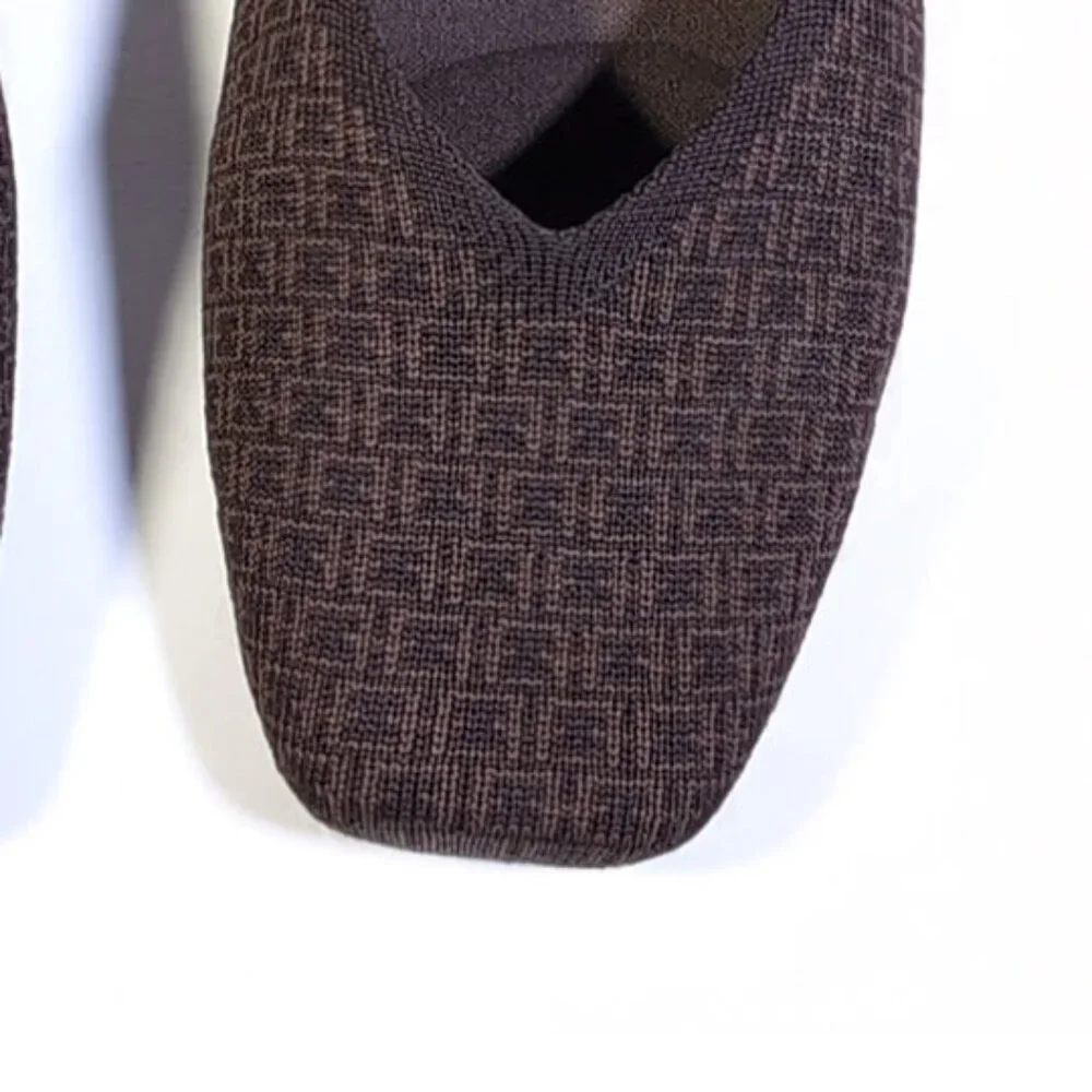 VIVAIA SHOES Size 9 Brown Chain Margot 2 Square Toe Flats Size 40.5 - Picture 4 of 11
